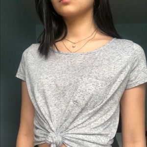 Heathered Grey Pocket Tee